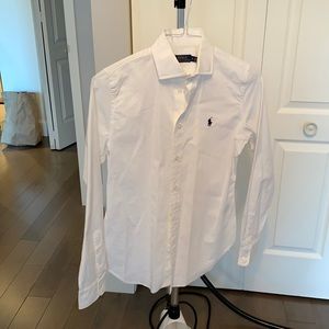 Ralph Lauren White collar button down Polo